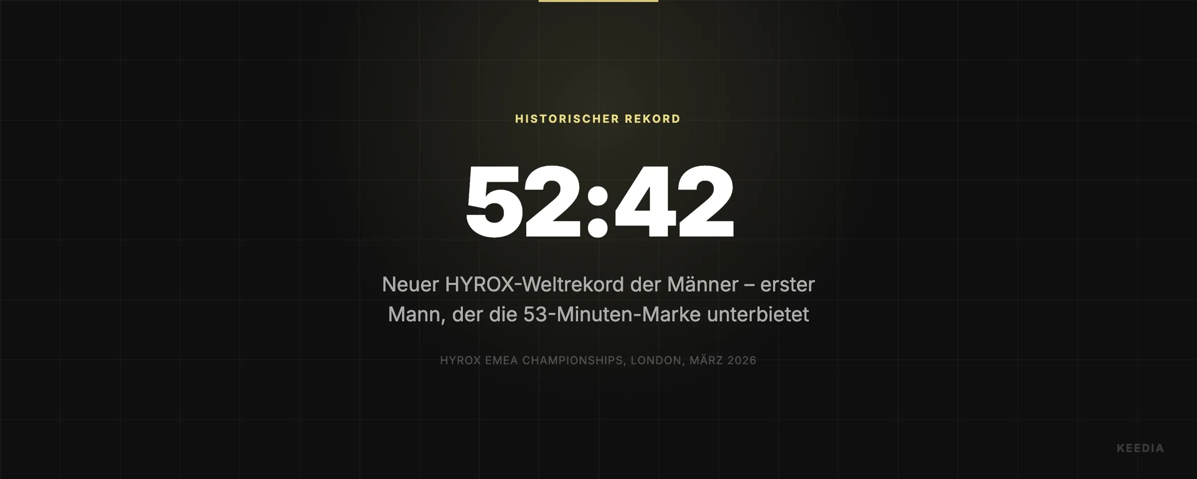 Neuer HYROX-Weltrekord der Männer – erster Mann, der die 53-Minuten-Marke unterbietet
