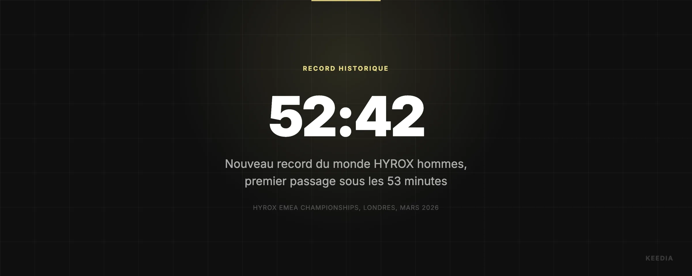 Nouveau record du monde HYROX hommes, premier passage sous les 53 minutes
