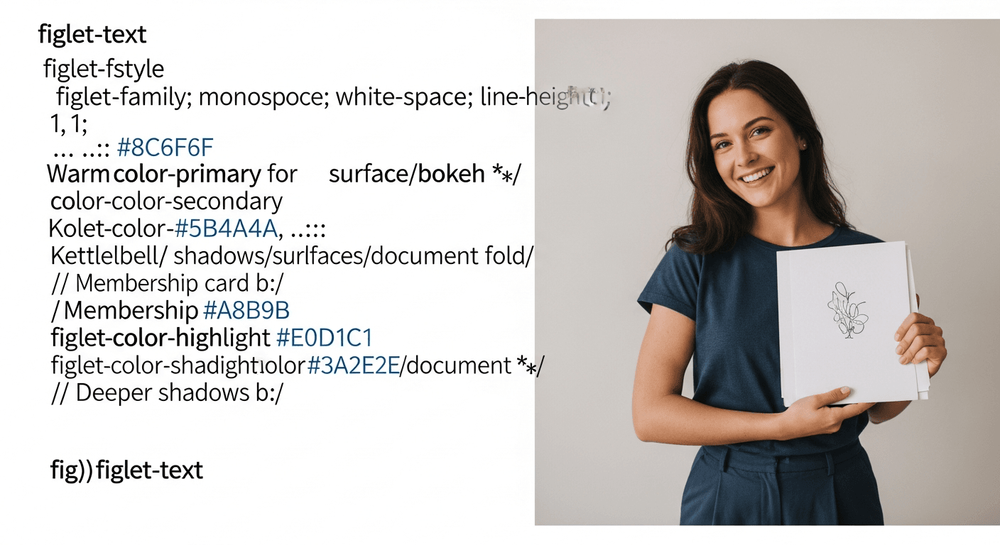 Styled flat-lay of a worn kettlebell, blank document, and gym membership card on a warm cream surface.
