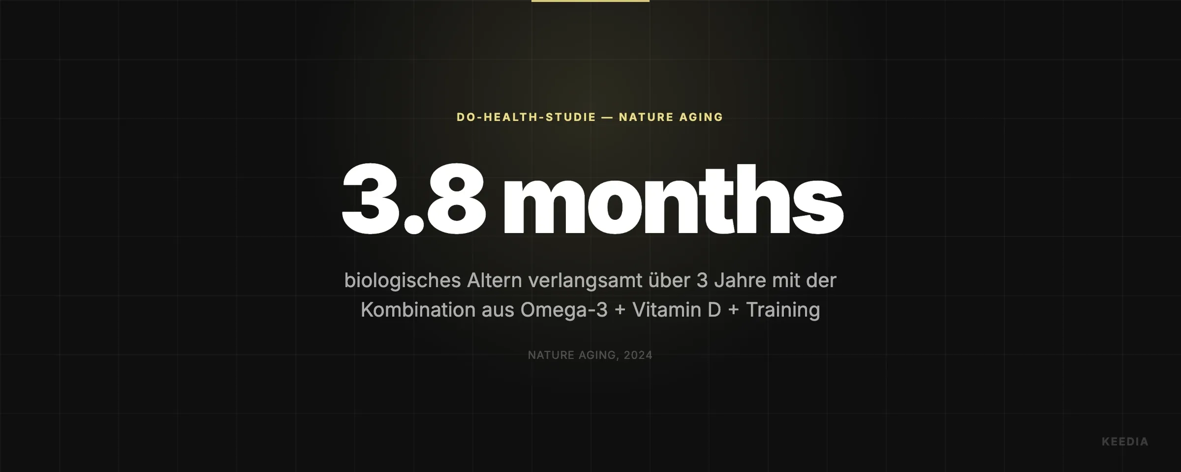 biologisches Altern verlangsamt über 3 Jahre mit der Kombination aus Omega-3 + Vitamin D + Training