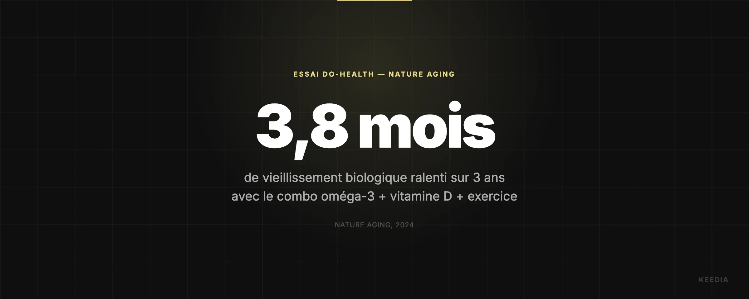 de vieillissement biologique ralenti sur 3 ans avec le combo oméga-3 + vitamine D + exercice