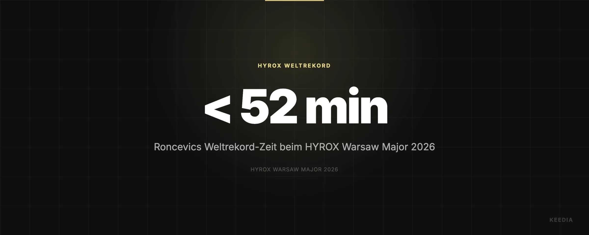 Roncevics Weltrekord-Zeit beim HYROX Warsaw Major 2026