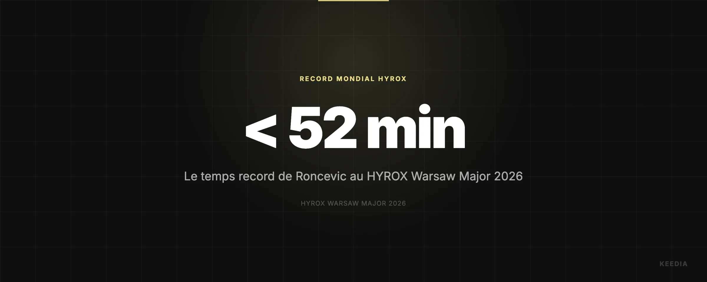 Le temps record de Roncevic au HYROX Warsaw Major 2026