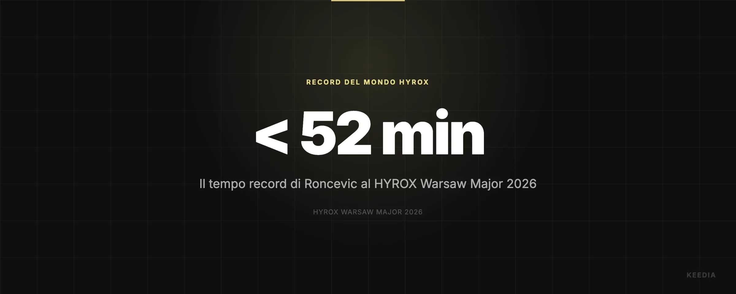 Il tempo record di Roncevic al HYROX Warsaw Major 2026