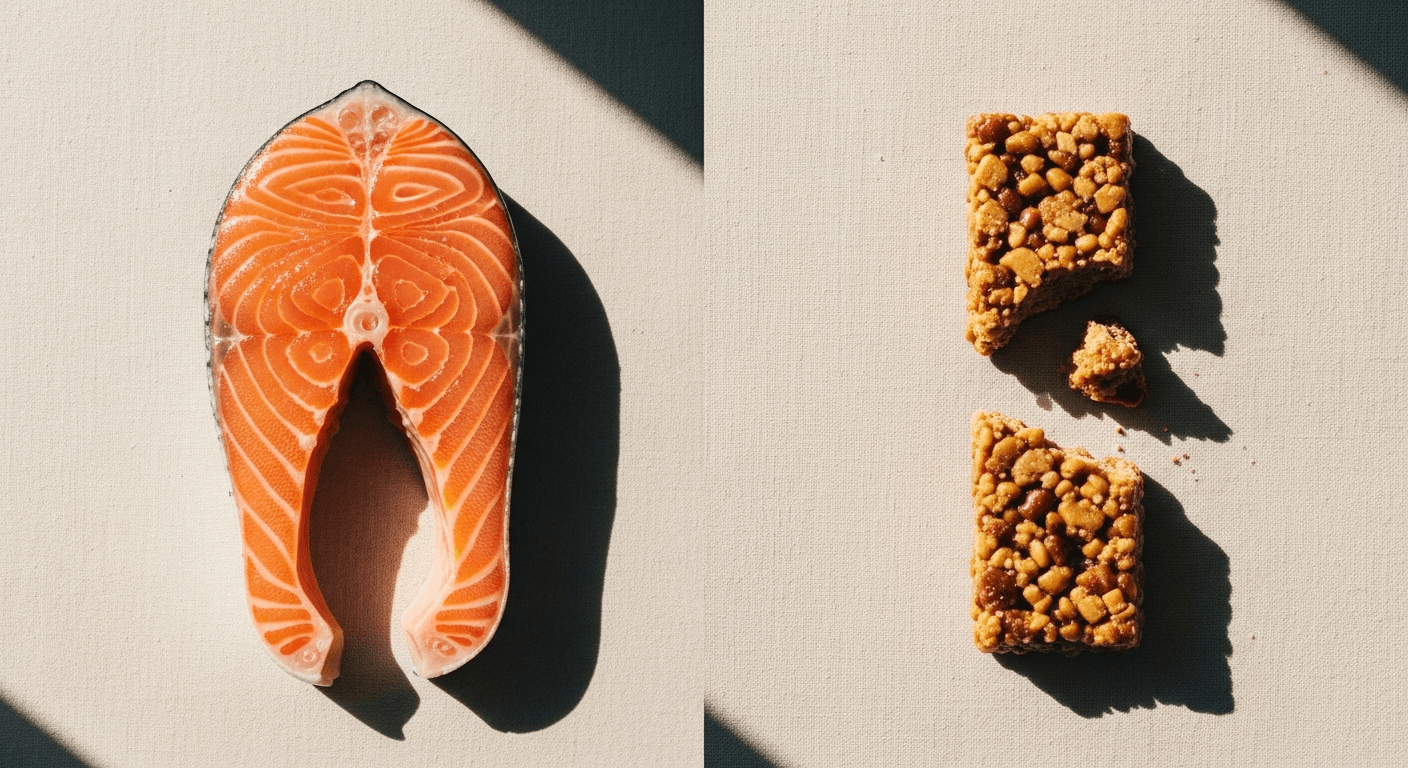 Fetter Fisch vs. Proteinriegel: Was ist besser?